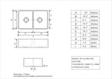 ZUN White Farmhouse Sink Deep Apron Sink Undermount Farmhouse Kitchen Sink Single Farm Sink DL06D-840-330