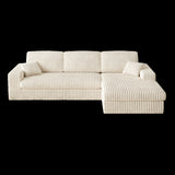 114.5'Modern Corduroy Modular foam Sofa, Recliner Seat reversible Sofa, 2in1 Sofa with Recliner and 47817678