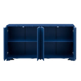 U_STYLE Sophisticated 4-Door Sideboard Adorned with Intricate Linear Accents and Luxurious N711P247438V