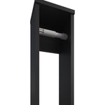 ZUN Supai Toilet Paper Holder in Melamine, Black B128P237159