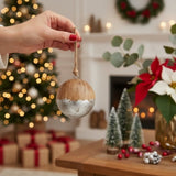 4PCS Set Christmas Hanging Ball Ornaments Wooden Decorations Festive Holiday Party Decor Xmas 30812781