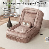 Upholstered Human Dog Bed for Adult & Pets,with 5 Adjustable Position &Massage Pillow, Bean Bag W1170P282475