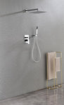 ZUN Shower Set System Bathroom Luxury Rain Mixer Shower Combo Set Wall Mounted Rainfall Shower Head W92864179