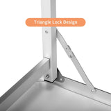 Portable Folding Bar Table with Shelf, Tradeshow Podium Table with Black Skirt and Carrying Bag, for 50301347