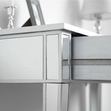 Mirrored Makeup Table Desk Vanity for Women with 2 Drawers 88645439
