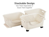 Plastic Storage Cart, Kitchen Storage, Rolling, Toy Storage, Laundry, Kitchen, Ivory 73843820