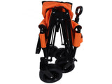 3-in-1 Convertible Folding Wagon Cart with Bench Seat & Rear-Mounted Folding Tabletop - 500lbs W2932P320639