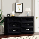 ZUN Modern 3 Drawer Bedroom Chest of Drawers with 6 Drawers Dresser, Clothes Organizer -Metal Pulls for 06597806