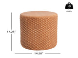 Evie Outdoor Patio Round MGO Side Table, Brown N775P300877B