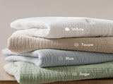 3-Piece King Cotton Embroidered Quilt Set,White B035P408348
