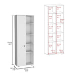 ZUN Hoyt Kitchen Pantry Storage Cabinet With and Five Interior and Exterior Shelves B200P173177