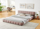 Queen Size Upholstered Bed ,comfortable upholstered bed frame, Chenille fabric, with headboard and W487P235284