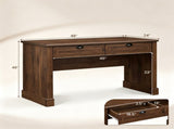 Farmhouse Computer Desk with 2 PullOut Drawers, 48 Sturdy Engineered Wood Writing Workstation, 15335754