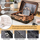 Hardshell ABS Luggage Set - Lightweight & Durable Suitcases with Dual Spinner Wheels, Carry-On & N730P262653B