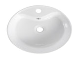 Ceramic Rotundity Above Counter White Bathroom Sink Art Basin W999P363287