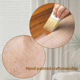 Ornate Coffee Table 47" Rectangular Farmhouse Style Table with White Carved Base and Natural W2729P298232