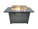 ZUN 11'' H x 42'' L Steel Propane Outdoor Fire Pit Table with Lid B120P147937