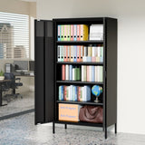 71 inches high metal storage locker with 4 adjustable shelves and 5 tiers, suitable for homes and T3421P312412