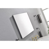 ZUN 32x24 Inch LED Backlit Bathroom Mirror with Metal Frame, Wall Mounted Vanity Mirror with Smart Touch 93611282