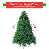 5FT Artificial Green Christmas Tree - 600 Realistic PVC Tips, Hinged Design, Sturdy Metal Stand 67073988