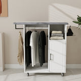 Ironing Cart with Rolling Ironing Board, Multipurpose Ironing Cabinet with Wheels, Compact Ironing W1120P217817