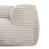 Living Room 71 In Memory Foam Bean Bag Sofa, Soft Fabric Lounger Chair Bean Bag with Armrest, Beige B2741P330114