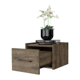 Elfrida Wall-Mounted Nightstand, Sleek Single-Drawer Design with Spacious Top Shelf B128P176107