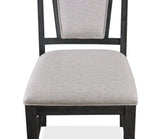 ZUN 2pc Contemporary Dining Side Chair Upholstered Padded Seat Back Gray Finish Wooden Furniture Dining B011P146013