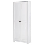 Double Door Five-tier Storage Cabinet White 84785421