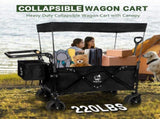 Collapsible Wagon Heavy Duty Wagons Carts Foldable with Removable Canopy, Foldable Wagon Cart with 45037488