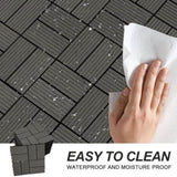 Wood Plastic Composite Deck Tiles Set of 20pcs, Composite Decking Resist Rust, Water, Weather, W2805P205353