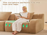 Soft Teddy Fabric Boneless Sofa,No Assembly Required Streamlined Design,Anti-Slip Design 32D High W714P357216