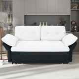 Convertible Pull Out Sofa Bed Queen Size, 3-in-1 Convertible Sleeper Couch with Thicked Cushions and W3163P269663