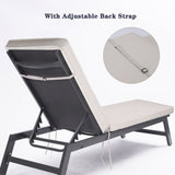 ZUN 2PCS Set Outdoor Lounge Chair Cushion Replacement Patio Funiture Seat Cushion Chaise Lounge W419P147672