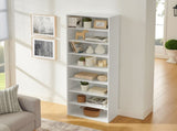 CD DVD storage cabinet, bookcase, adjustable shelf 8-layer storage, display bookshelf, home, office, 46840276