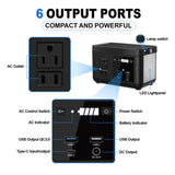 Portable Station P86,88.8Wh 3.7 V LiFePo4 Battery,with 120W AC Outputs, Solar 49844724