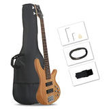 ZUN 44 Inch GIB 5 String H-H Pickup Laurel Wood Fingerboard Electric Bass 24572750