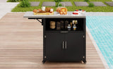 Versatile Outdoor Cabinet with Folding & Expandable Work Surfaces, Ample Storage Space, and Lockable N719P244805B