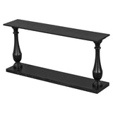 U_STYLE Vintage Sofa Table Console Table with Luxurious Pine Veneer and Elegance Vase-Leg Design,for N711P261924B