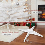 6FT Christmas Tree Slim Pencil Artificial Plant 390 Realistic Branch Tips Plastic Stand White Indoor 68373116