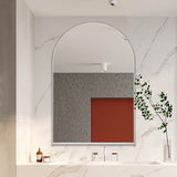 24x36 Inch Arched Recessed Medicine Cabinet, Metal Framed Bathroom Wall Cabinet with Mirror and W1435P202407