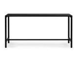 55" Outdoor Bar Table with Adjustable Feet, Rectangle Narrow Counter Height Table, 50542230