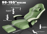 Ergonomic Gaming Chair with Pocketed Spring Cushion, Breathable Fabric Computer Chair with Footrest, 46562165