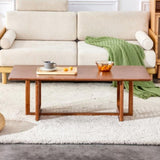 Chinese style log wind Imitation rattan Walnut color tea rectangular solid wood coffee low W1151P154605
