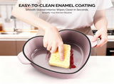 Enameled cast iron heart-shaped cooking pot, 24 cm inner diameter, 4 QT, gold heartshaped handle, 47502047