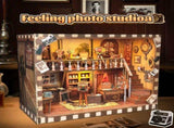 3d wooden puzzle for adults Nostalgia Photo Studio book nook with lights model kit dollhouse DIY 29347948