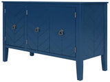 Adjustable Shelf Storage Sideboard with 3 Retro Metal Handles and 4 Pinewood Legs, for N711P261460C