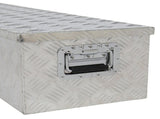50" Elegant 5-Strips Pattern Aluminum Toolbox Silver 14241628
