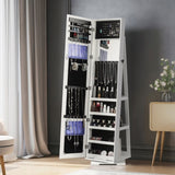 360 Degree Rotation Full-Body Mirror Cabinet PVC Film Moisture-Proof Dressing Mirror Cabinet Super 84301225