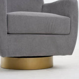 360 degree rotation armchair cotton linen skin friendly fabric ergonomic design living room chair W2113P235637
